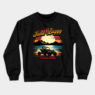 Sand Buggy Paradise Sunset Design Crewneck Sweatshirt